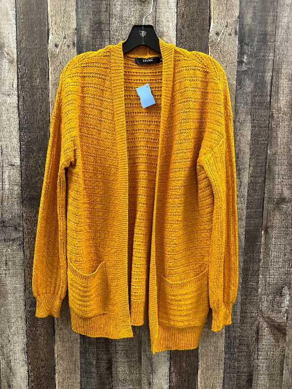 Sweater Cardigan By Cme In Yellow, Size: S