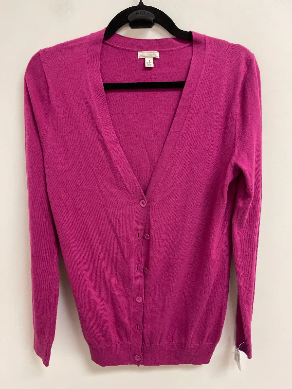 Sweater Cardigan By Gap In Purple, Size: S