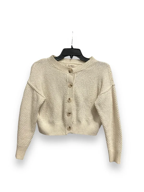 Sweater Cardigan By Jessica Simpson In Cream, Size: Xs