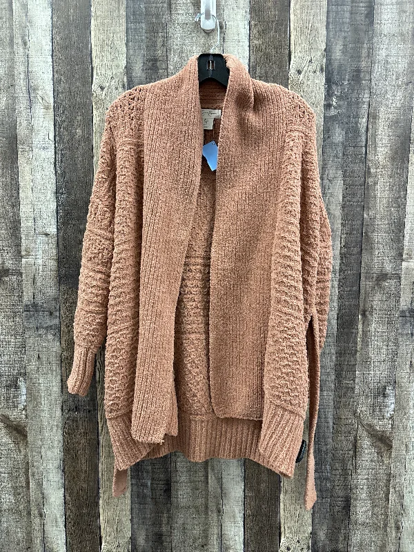 Sweater Cardigan By Jessica Simpson In Peach, Size: S