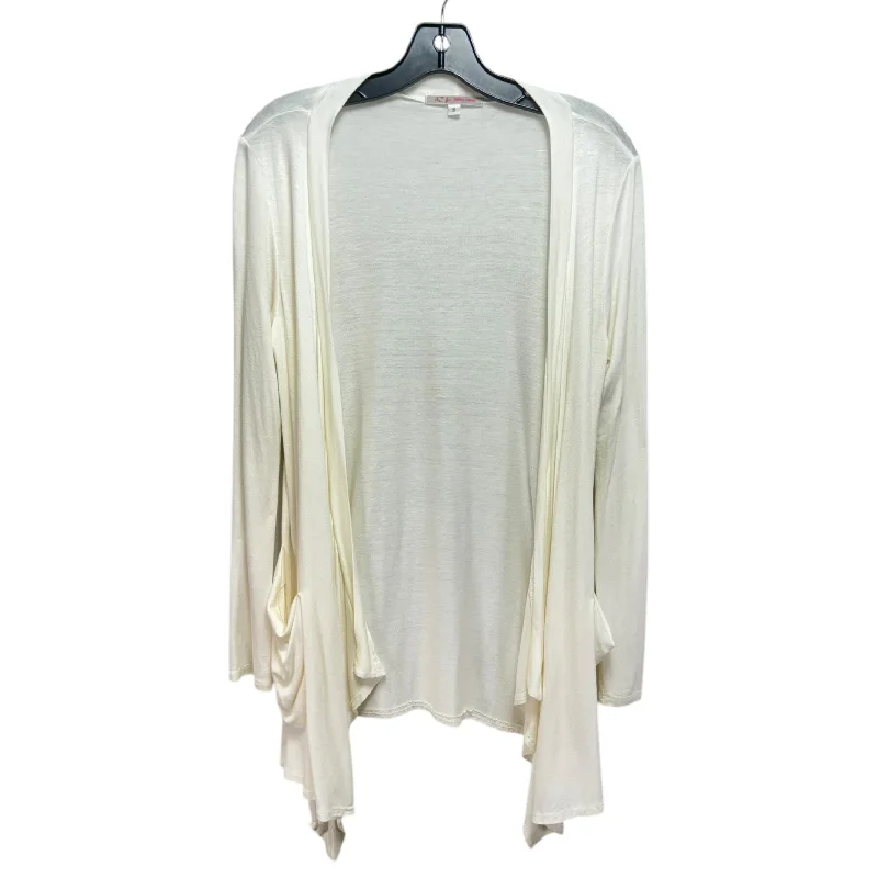 Sweater Cardigan By Julies Closet In White, Size: S