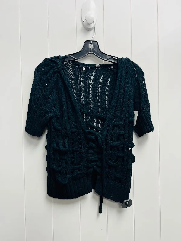 Sweater Cardigan By Knitted And Knotted In Black, Size: L