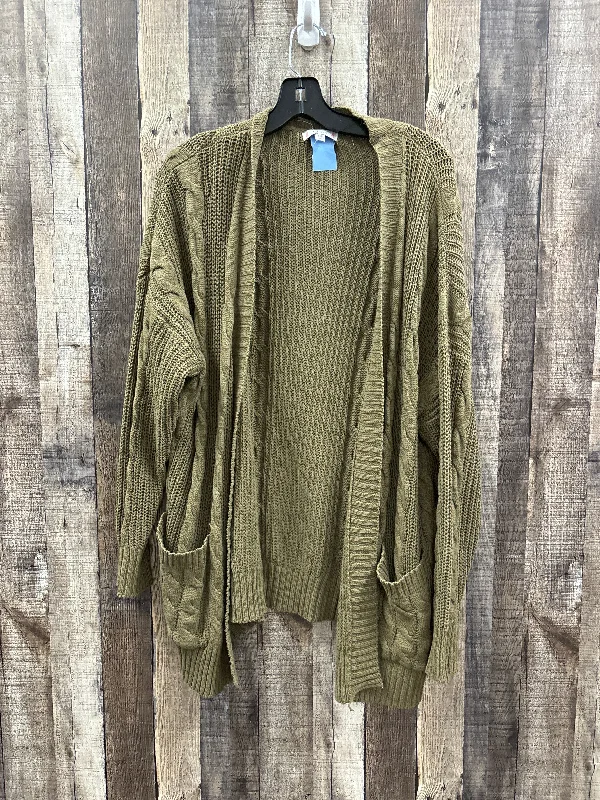 Sweater Cardigan By L Love In Green, Size: S