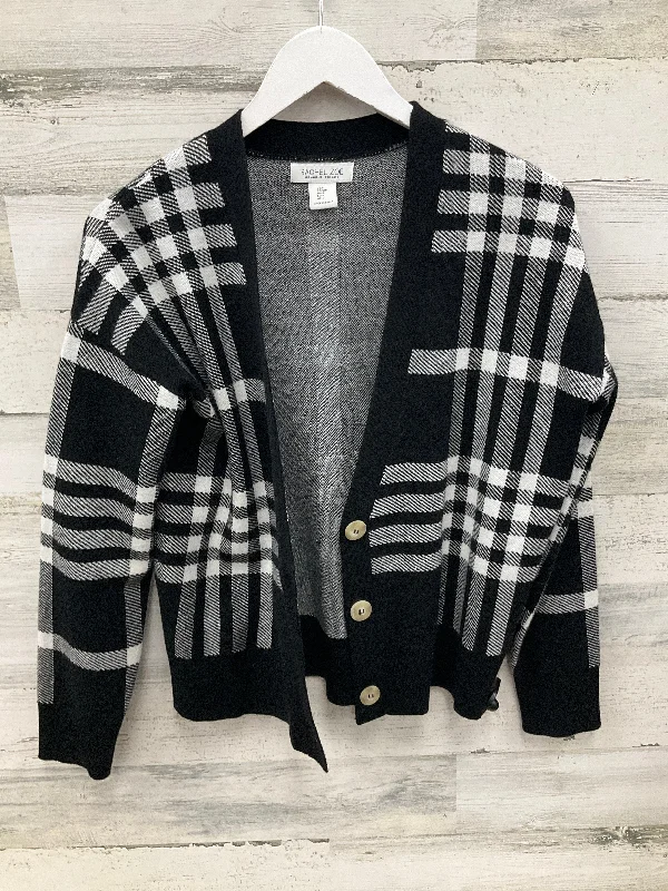 Sweater Cardigan By Rachel Zoe In Black & White, Size: S