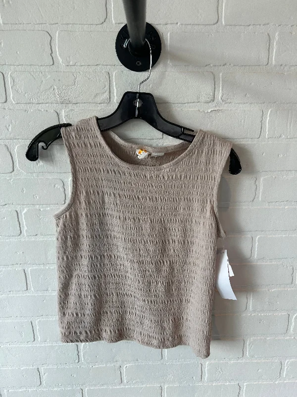 Tank Top By C And C In Tan, Size: S