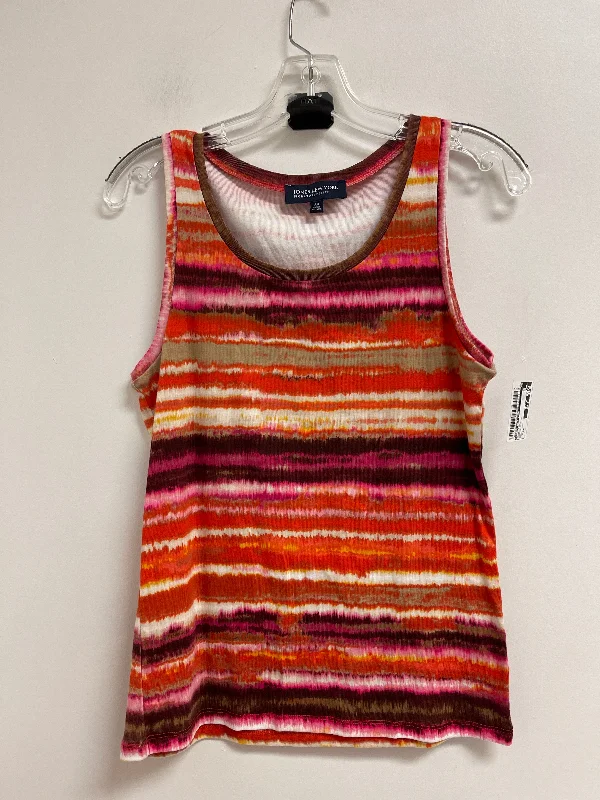 Tank Top By Jones New York In Orange & Pink, Size: Mp