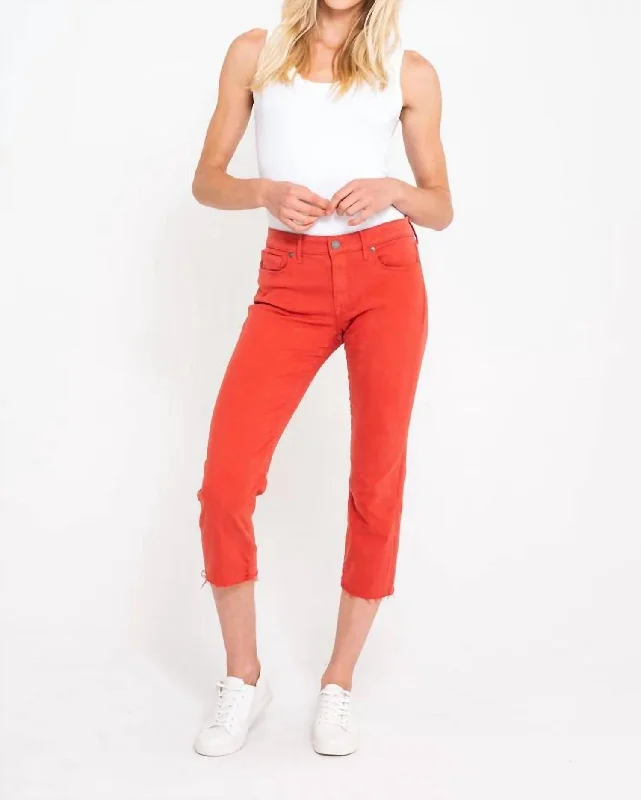 Byron Crop Straight Jeans In Watermelon