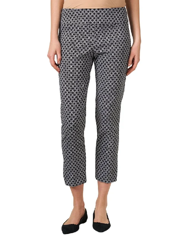 Elliott Lauren Lattice print pull-on ankle pants Trouser