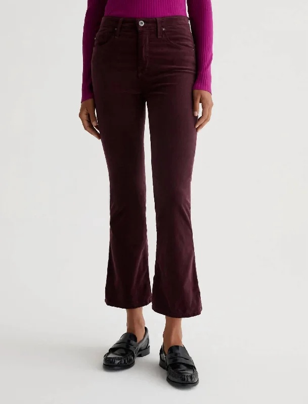 Farrah Boot Crop Jean In Pinot Noir