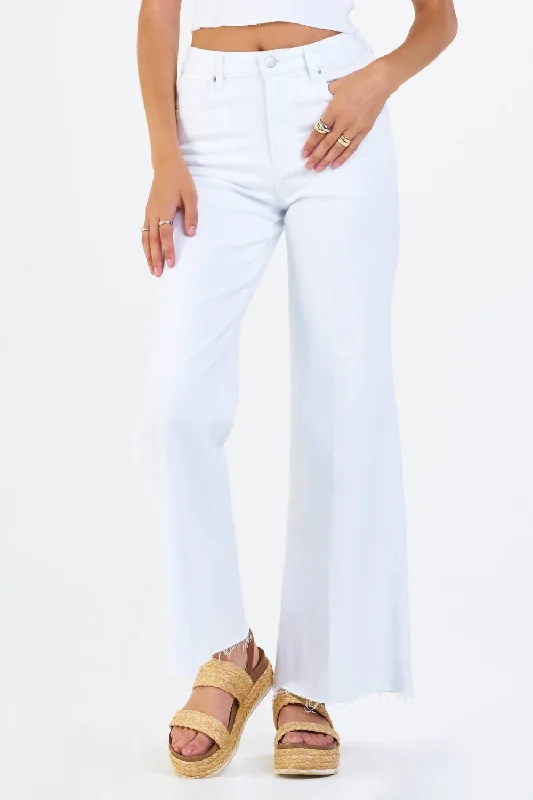 Fiona Wide Leg Jeans In White