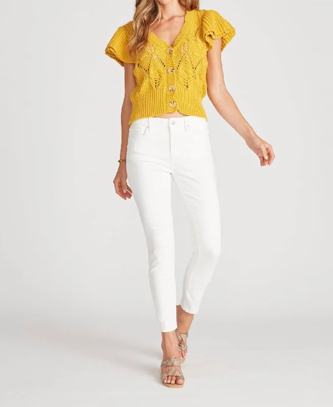 Jackie High Rise Skinny Jean In White