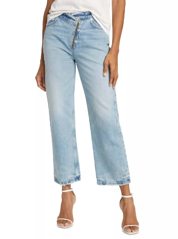 Le Jane Crop Angled Jean In Rhode