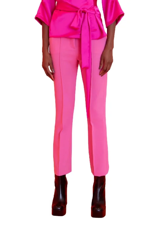 Maggie Trousers In Mid Pink