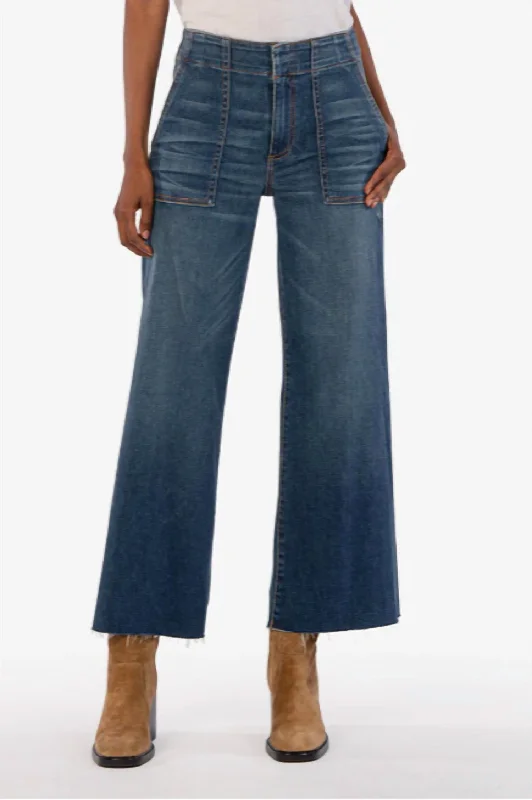 Meg Fab Ab Wide Leg Jeans In Enchanted