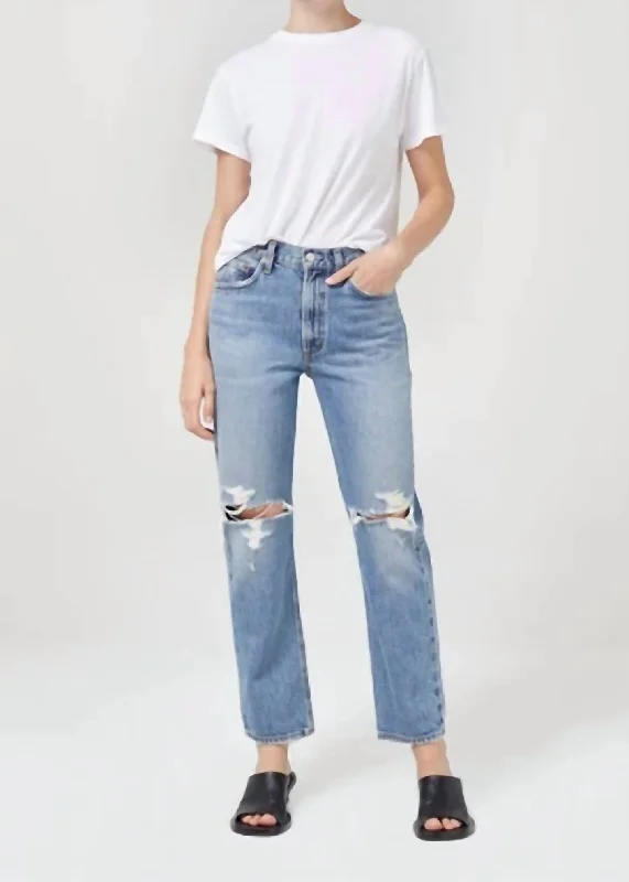 Mia Mid Rise Straight Jean In Rule