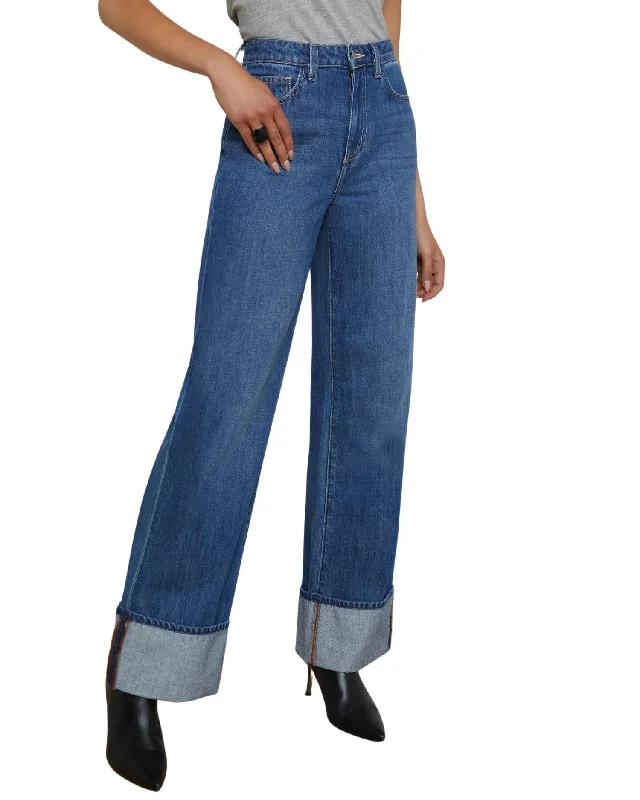 Miley Leg Cuff Denim Jeans In Lampson