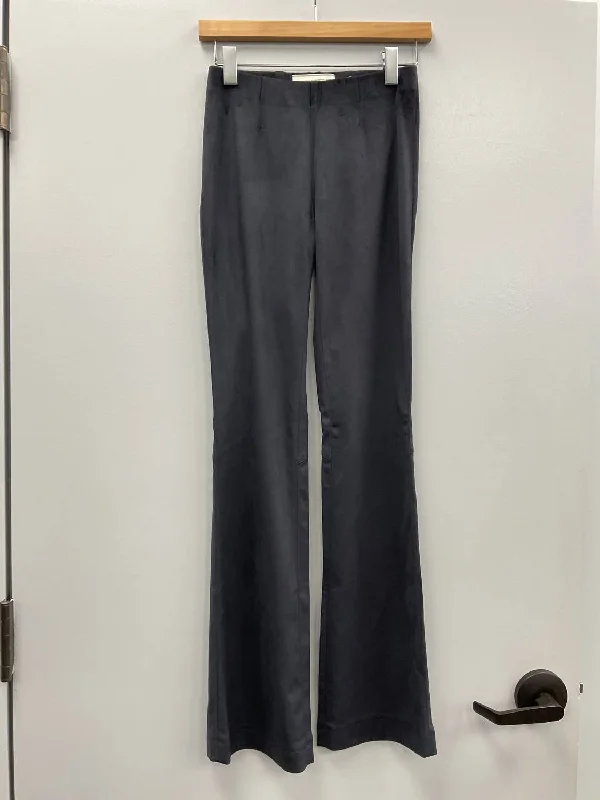 Navy Sabrina Flare Velour Pant