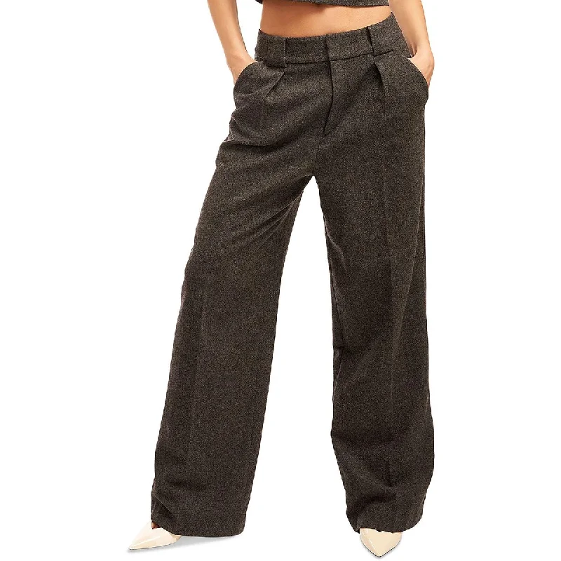 Owen Womens Pleated Work Wear Wide Leg Pants