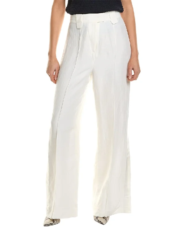 Ted Baker Wide Leg Tuxedo Linen-Blend Trouser