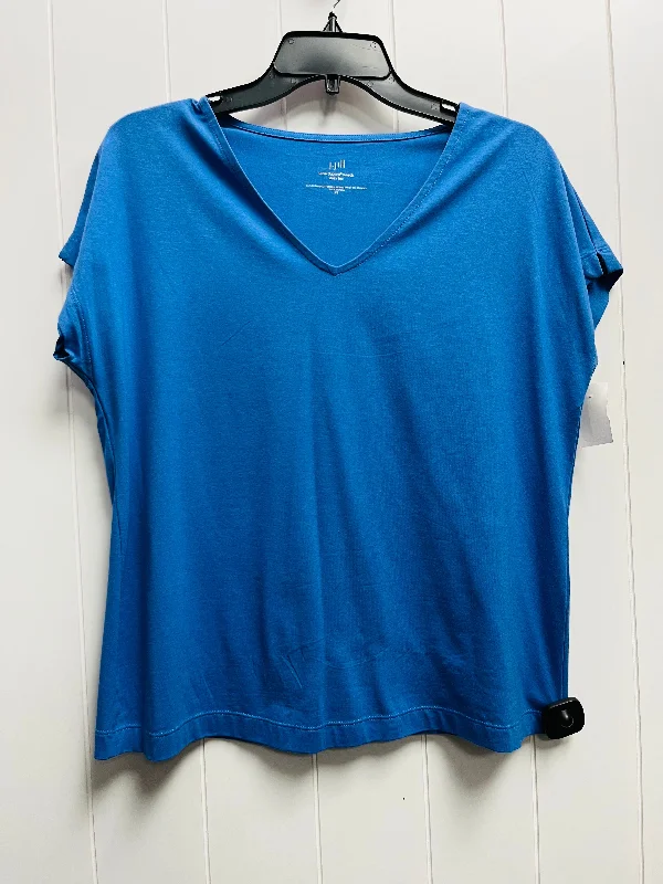 Top Short Sleeve Basic By J. Jill In Blue, Size: Xs