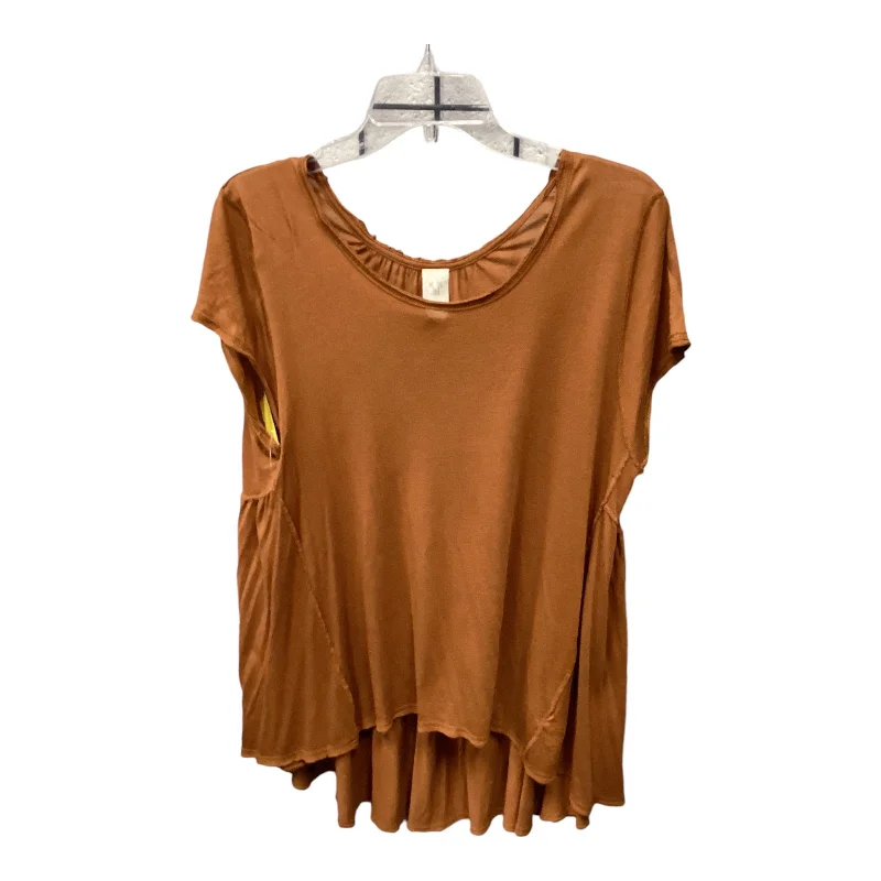 Top Short Sleeve Basic By We The Free In Orange, Size: M