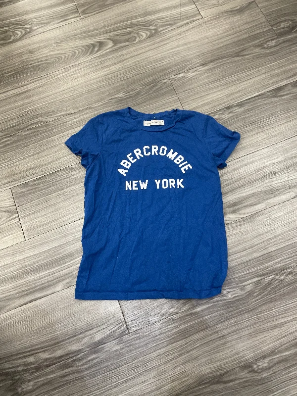 Top Short Sleeve By Abercrombie And Fitch In Blue, Size: M