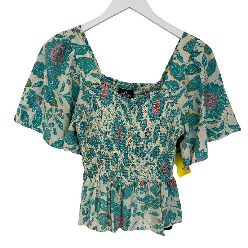 Top Short Sleeve By Angie In Floral Print, Size: M