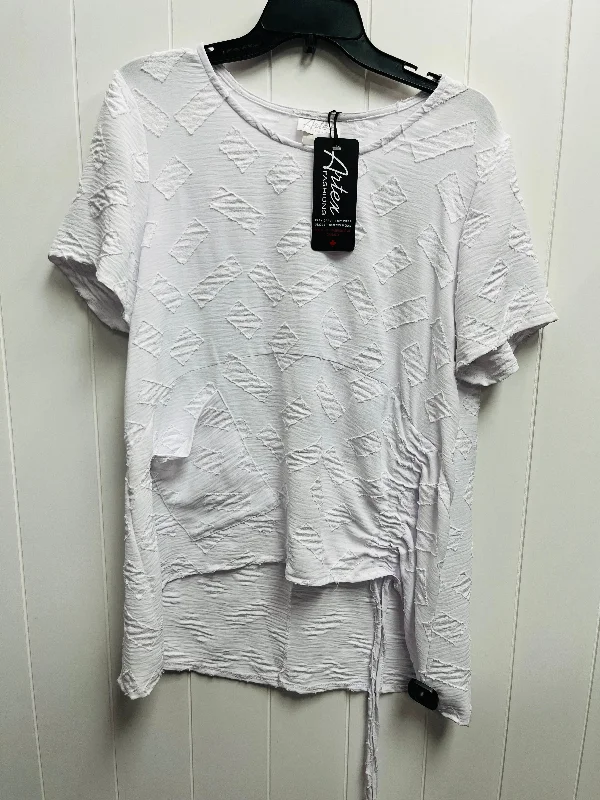 Top Short Sleeve By  artex In White, Size: S