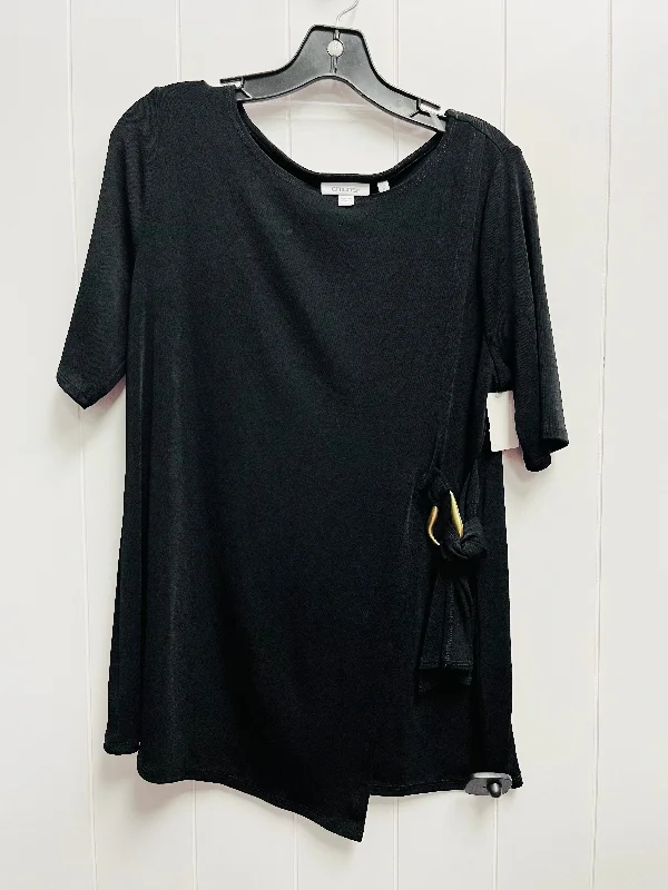 Top Short Sleeve By Chicos In Black, Size: M