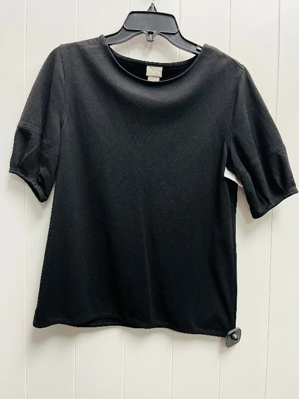 Top Short Sleeve By Chicos In Black, Size: S