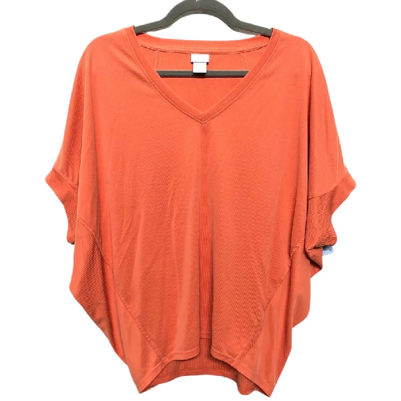 Top Short Sleeve By Chicos In Orange, Size: M