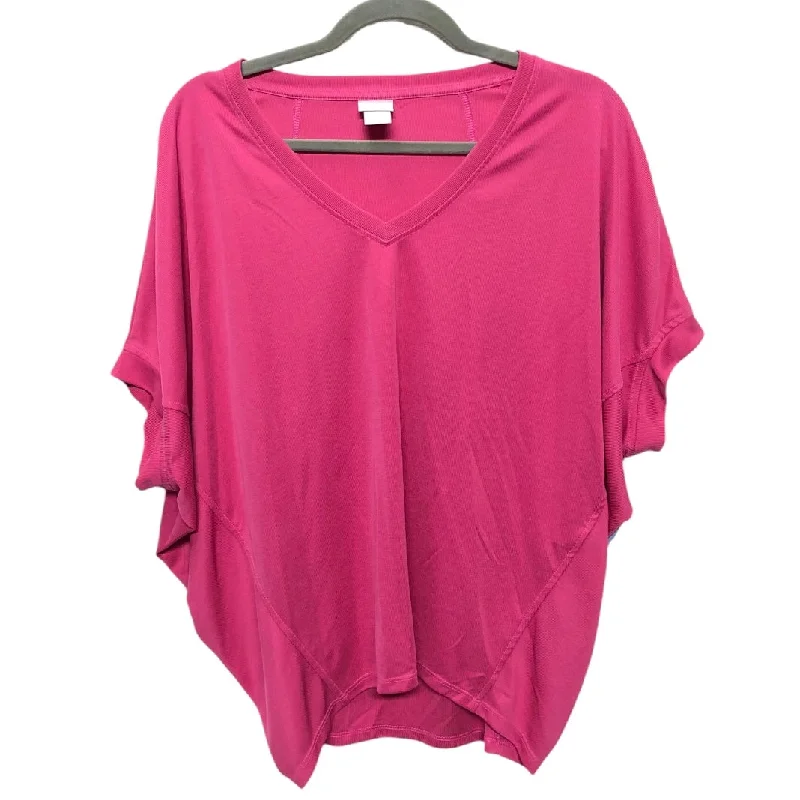 Top Short Sleeve By Chicos In Pink, Size: M