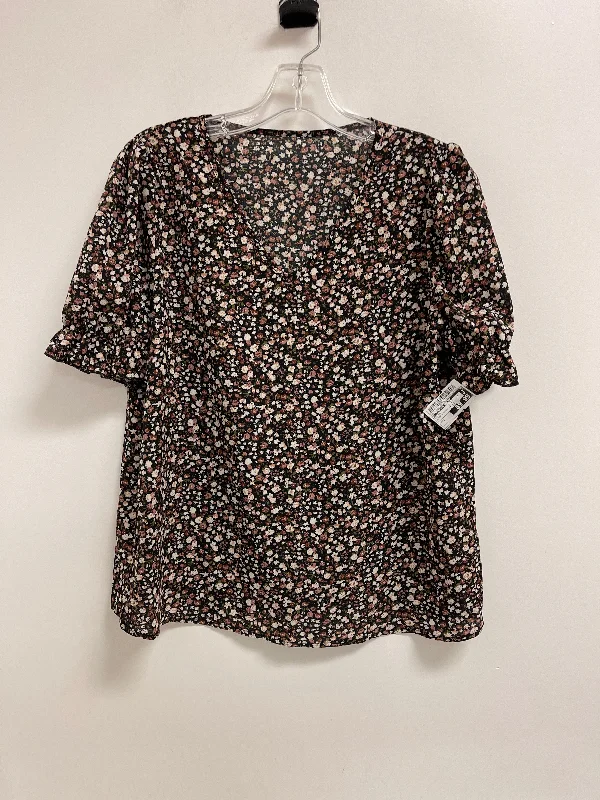 Top Short Sleeve By Clothes Mentor In Black & Brown, Size: L