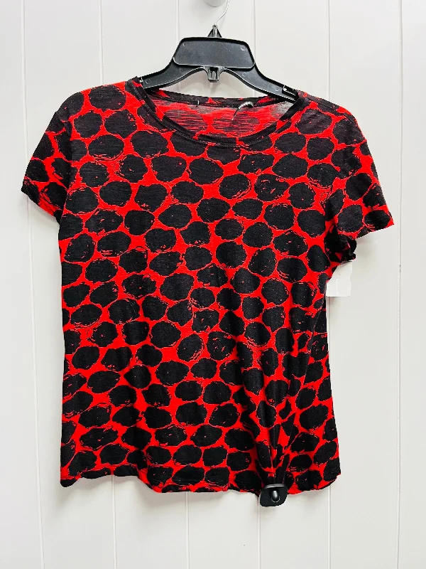 Top Short Sleeve By Clothes Mentor In Black & Red, Size: M