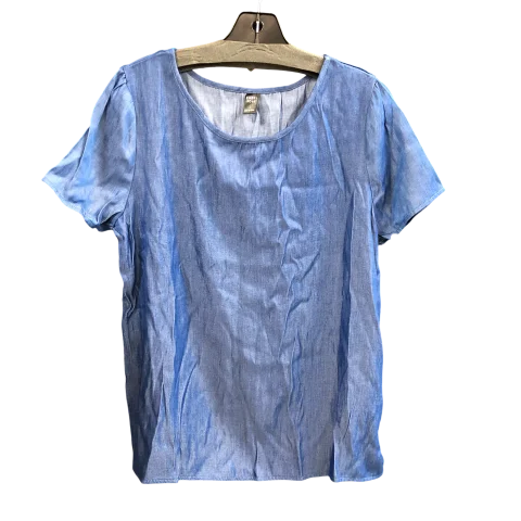 Top Short Sleeve By Clothes Mentor In Blue Denim, Size: L