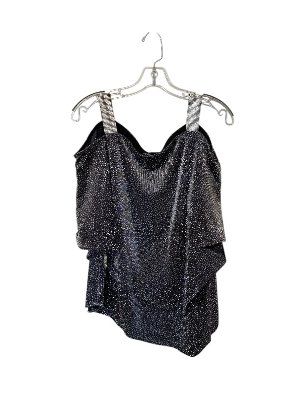 Top Short Sleeve By Clothes Mentor In Silver, Size: L