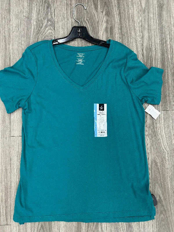 Top Short Sleeve By Clothes Mentor In Teal, Size: L