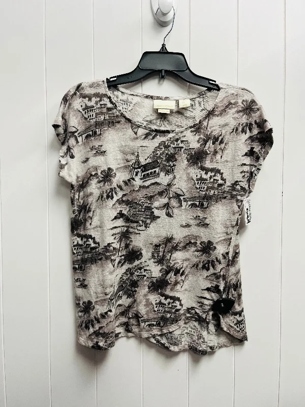 Top Short Sleeve By Cynthia Rowley In Grey, Size: L