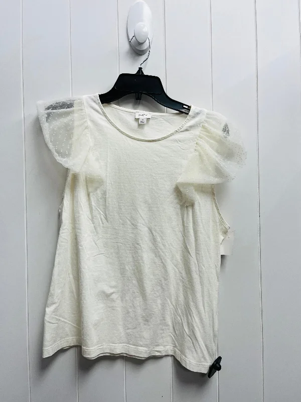 Top Short Sleeve By J. Crew In White, Size: L