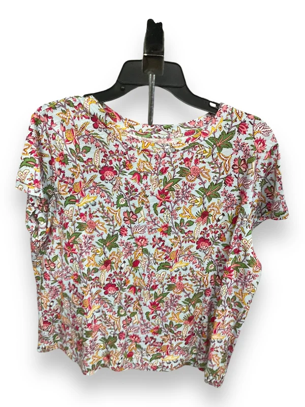 Top Short Sleeve By Loft In Floral Print, Size: Xl