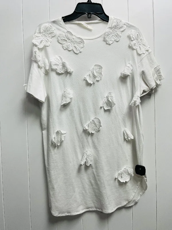 Top Short Sleeve By lucille In White, Size: S