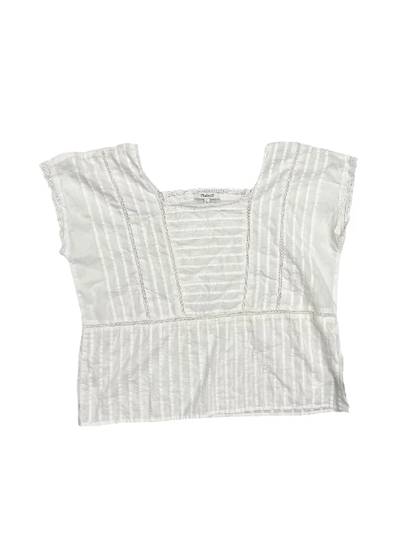 Top Short Sleeve By Madewell In White, Size: S