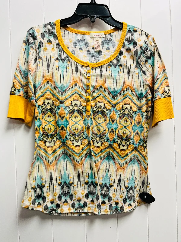 Top Short Sleeve By Sundance In Yellow, Size: S