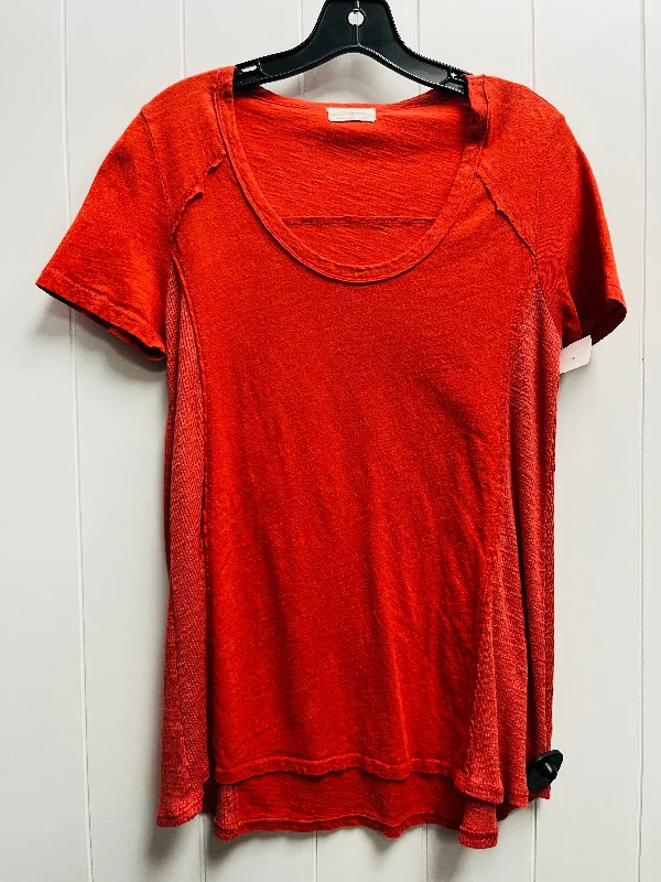 Top Short Sleeve By T.la In Orange, Size: Xs