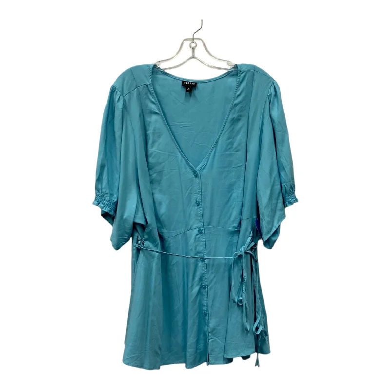 Top Ss By Torrid In Teal, Size:4X