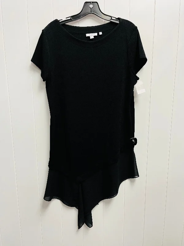 Tunic Short Sleeve By Chicos In Black, Size: M